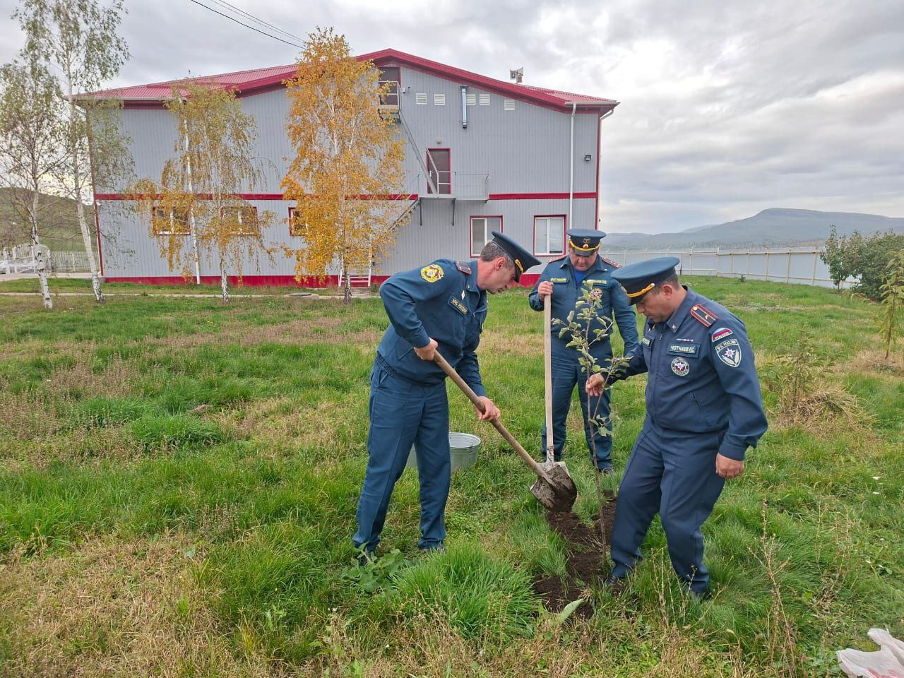 Сотрудники МЧС России провели акцию по высадке плодовых деревьев в Малокарачаевском районе Сотрудники МЧС России провели акцию по высадке плодовых деревьев в Малокарачаевском районе