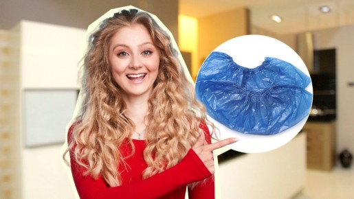 Опытные домохозяйки покупают бахилы оптом: на ноги даже не надевают