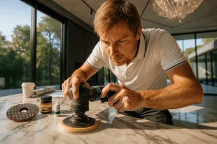 Царапины на кварцитовой столешнице: как вернуть ей первоначальный вид