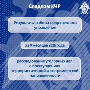 Региональным следственным управлением обобщены результаты расследования преступлений террористического характера и экстремистской направленности за 9 месяцев 2025 года