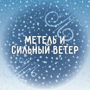 Соблюдай меры личной безопасности во время сильного ветра и снегопада, по возможности, не выходи из дома!